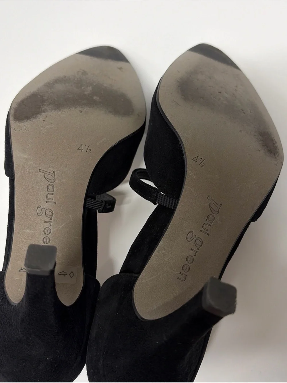 Paul Green Women’s Sz 7 Black Velvet Stiletto Cross Strap Heels Shoes